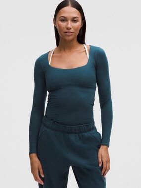 Lululemon Wundermost Ultra-Soft Nulu
Square-Neck Long-Sleeve Shirt